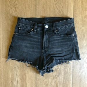 BDG Black Distressed High Waist Jean Shorts Urban Outfitters Cut Offs Denim